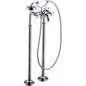 Mélongeur bain/douche à pont chroméé