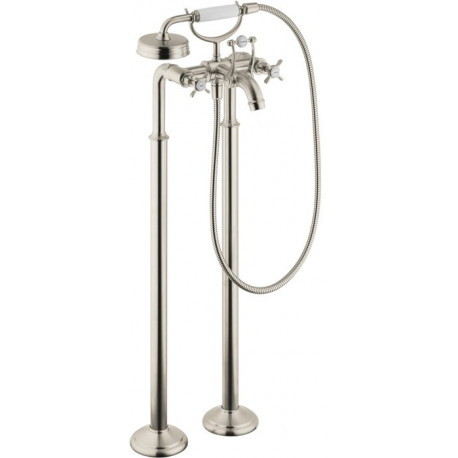 Mélongeur bain/douche à pont nickel brossé