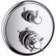 Set de finition mitigeur thermostatique encastréavec robinet d'arrêt, chroméé