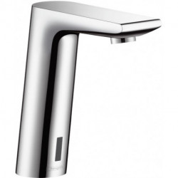 mitigeur Lavabo électronique sans manette réglage température, batterie chroméé