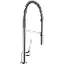 mitigeur cuisine semi-pro aspect acier inox