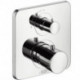 Set de finition pour mitigeur thermostatique encastréavec robinet d'arrêt chromé 