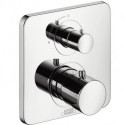 Set de finition pour mitigeur thermostatique encastréavec robinet d'arrêt chromé 