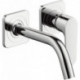 mitigeur lavabo encastréavec rosaces, bec 167 mm, bonde à écoulement libre chromé 