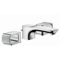 Mélongeur lavabo 3 trou s 50avec rosacesavec tirette et vidage chroméé