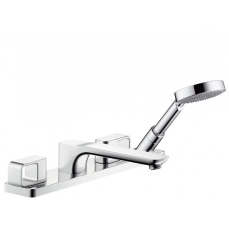 Set de finition mélongeur 4 trou s pour montage sur bord de baignoire chroméé