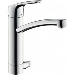 Mitigeur de cuisine 200 FOCUS DN 15, avec robinet d'arrêt chromé HANSGROHE