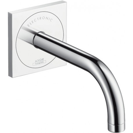mitigeur de lavabo électronique encastré mural, bec 165 mm chroméé