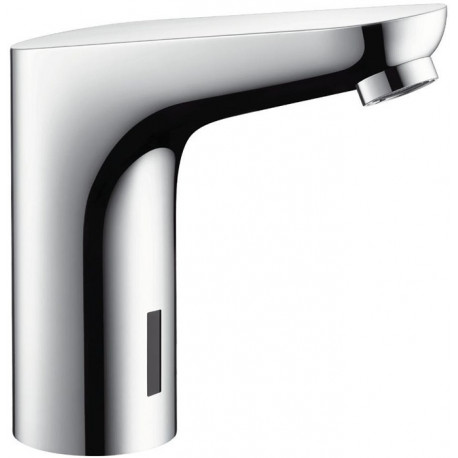 mitigeur lavabo électronique sans manette réglage température sur secteur chroméé