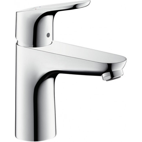 Mitigeur de lavabo 100 avec tirette et vidage chromé FOCUS 100 DN 15