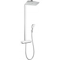 Colonne de douche 360 1jet, Bras de douche 380mm blanc/chromé