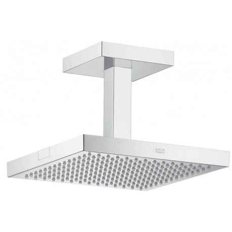 tête de douche 24 x 24 cmavec raccordement plafond chroméé