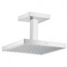 tête de douche 24 x 24 cmavec raccordement plafond chroméé