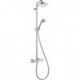 Colonne de douche 220, bras de douche 400 mm pivotant chromé