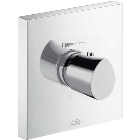 Set de finition pour mitigeur thermostatique encastré chroméé