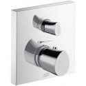 Set de finition mitigeur thermostatique encastréavec robinet d'arrêt chroméé