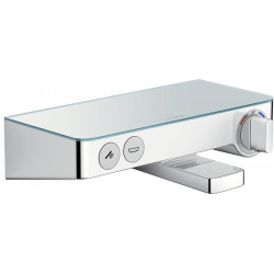 Thermostatique bain/douche blanc/chromé