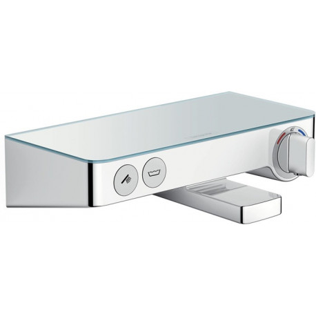 Thermostatique bain/douche blanc/chromé