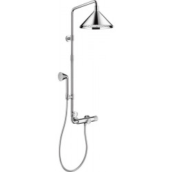 Showerpipe thermostatique chroméé