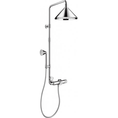 Showerpipe thermostatique chroméé