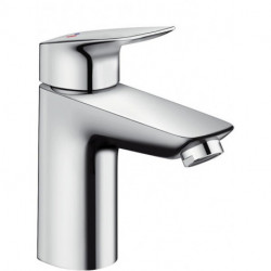 Mitigeur lavabo 100 Ch3 CoolStart, avec tirette et vidage synthétique chr