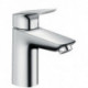 Mitigeur monocommande de lavabo 100 LOGIS DN 15 avec garniture d'écoulement à tirant G 1 1/4Z chromé HANSGROHE