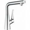 mitigeur de cuisine 320, 1 jet aspect acier inox