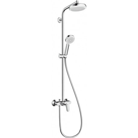 Showerpipe 160 1jet,mitigeur mécanique blanc/chromé