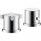 Set finition pour thermostatique 2 trou s pour montage bord de baignoire, chroméé