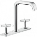 Mélongeur lavabo 170 3 trou savec plaqueavec tirette et vidage chroméé