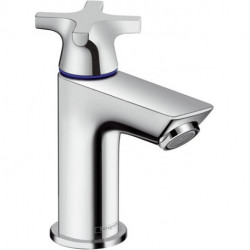 Robinet de lave-mains 70 eau froide sans tirette ni vidage chroméé