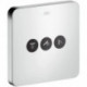 Set de finition ShowerSelect SoftCube pour robinet d'arrêt 3 sorties chroméé