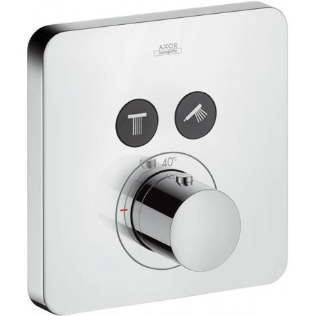 Set finition mitigeur therm ShowerSelect SoftCube encastréavec 2 sorties chromé 