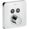 Set finition mitigeur therm ShowerSelect SoftCube encastréavec 2 sorties chromé 