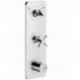 Set finitionavec plaque 38 x 12 therm encavec robinet d'ar et 2 sorties chromé 