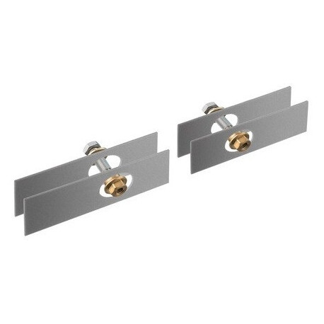 Kit pour montage de 2 rails/porte-serviettes sur parois de douche chroméé