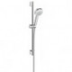 Ensemble de douche HG CROMETTA 100 VARIO Bsta Unica´Croma 650mm blanc / chrome