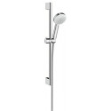Ensemble de douche HG CROMETTA 100 VARIO Bsta Unica´Croma 650mm blanc / chrome