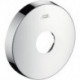 Rosace ronde 33 mm pour robinetterie encastrée 1 trounickel brossé