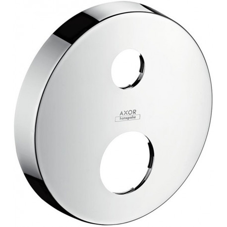 Rosace ronde 33 mm pour robinetterie encastrée 2 trou s chroméé