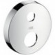 Rosace ronde 33 mm pour robinetterie encastrée 2 trou s nickel brossé