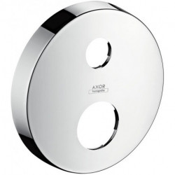 Rosace ronde 33 mm pour robinetterie encastrée 2 trou s nickel brossé