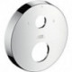 Rosace ronde 33mm pour Robinetencastrée 2 trou s, position 0-1-2, nickel brossé