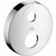 Rosace ronde 33 mm pour robinetterie encastrée 2 trou s position 0-1 chroméé