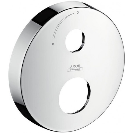 Rosace ronde 33 mm pour robinetterie encastrée 2 trou s position 0-1 chroméé