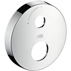 Rosace ronde 33mm pour Robinetencastrée 2 trou s, position 0-1, nickel brossé