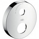 Rosace ronde 33mm pour Robinetencastrée 2 trou s, position 0-1, nickel brossé