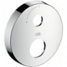 Rosace ronde 33mm pour Robinetencastrée 2 trou s, position 0-1, nickel brossé