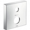 Rosace carrée 33mm pour robinetterie encastrée 2 trou s position 0-1-2 chroméé