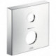 Rosace carrée 33 mm pour robinetterie encastrée 2 trou s position 0-1 chroméé